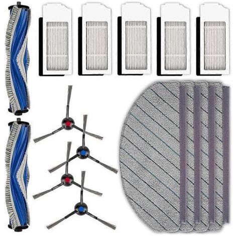 Accessoires pour aspirateur robot ECOVACS DEEBOT N20 Plus/N20 Pro Plus : brosse rotative, brosses latérales, filtres, lingettes de nettoyage (1/5)