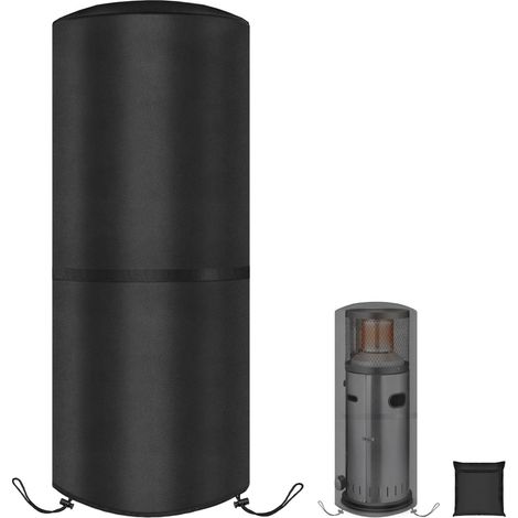Housse de protection pour chauffage de terrasse - Tissu Oxford 420D résistant aux déchirures et résistant aux UV - Imperméable, coupe-vent et résistant aux UV (noir, 50 x 50 x (1/5)