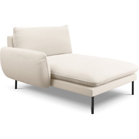 Méridienne gauche en bouclé beige (1/5)