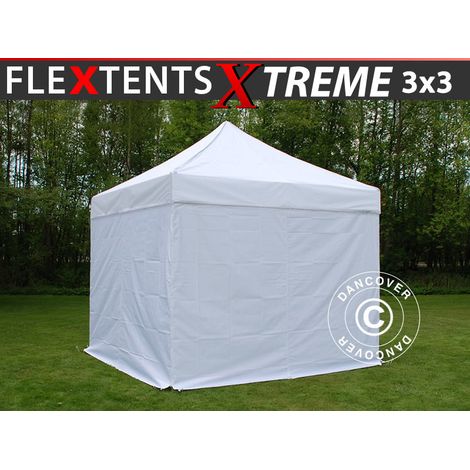 Pop up gazebo FleXtents Xtreme 50 3x3 m White, incl. 4 sidewalls (1/2)