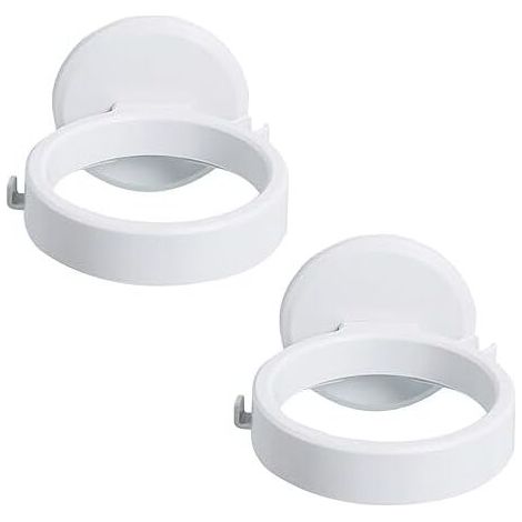 9,5 x 2,5 cm, 2 Stück Föhnhalter, Föhnhalter, Föhnhalter, selbstklebender Halter ohne Bohren, wandmontierter Föhnhalter – Weiß (1/4)