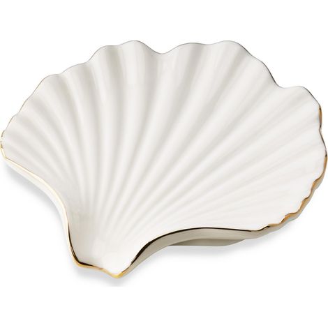 Porte Savon Ceramique, Porte Savon en Forme de Coquillage, Support Savon Solide pour Salle de Bain, Cuisine, Baignoire, Évier et Douche (1/5)