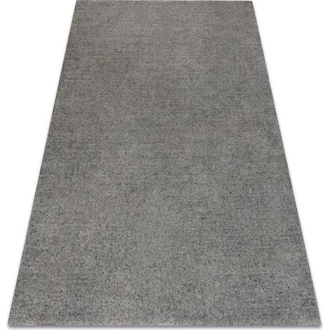 Wollteppich BERBER LOOM grau - HANDGEWEBT, Mélange, dick grey 70x140 cm