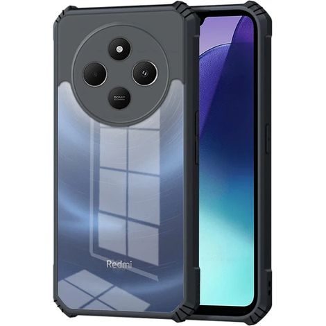 Custodia per Xiaomi Redmi 14C / Xiaomi Poco C75, ibrida anticaduta, nera (1/5)