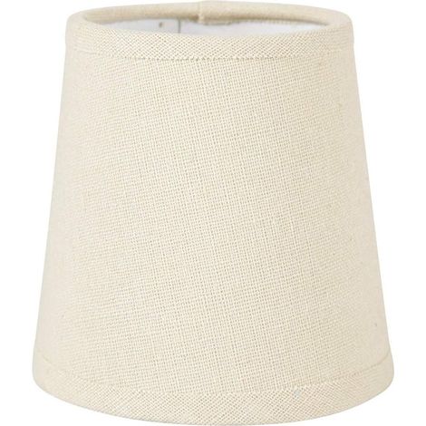 1 Abat-jour à pince, conique, lin, D10xH10cm, pour lampe de chevet