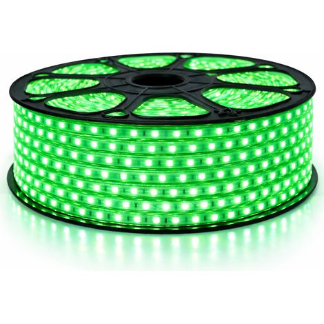Cinta LED profesional 5050 60 LED/m de 25 o 50 metros Verde resistente al agua (IP68)  Longitud: 25 metros