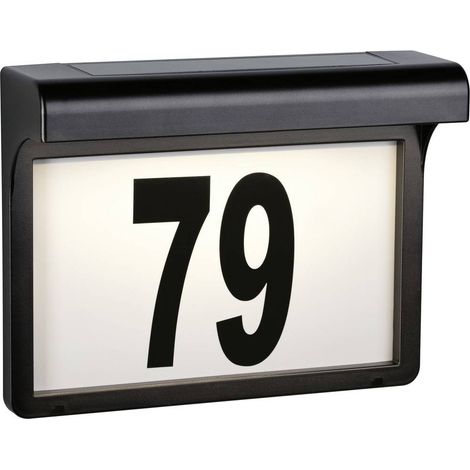 Paulmann 95388 Lampada solare per numero civico 0.05 W Bianco caldo Nero