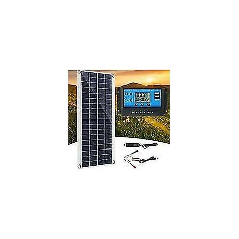 CREA Panneau solaire 300w 12v, Kit de panneaux solaires, Kit de chargeur de contrôleur de Charge solaire 60a pour camping-car, Yacht, extérieur, jardin, éclairage