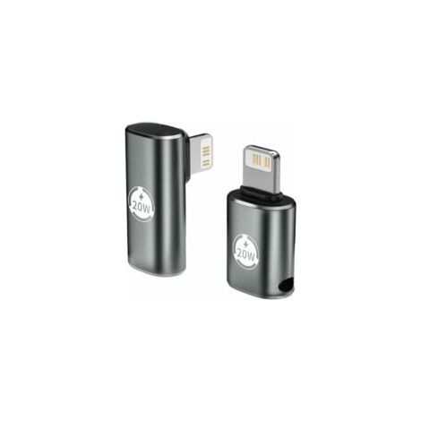 USB-C-auf-Lightning-Adapter, unterstützt 20W PD, Schnellladefunktion für iPhone, iPad und iPod (2er-Pack) (iOS-Telefonstecker-Adapter auf USB-Typ-C-Buchse-Adapter - Crezuo) (1/4)