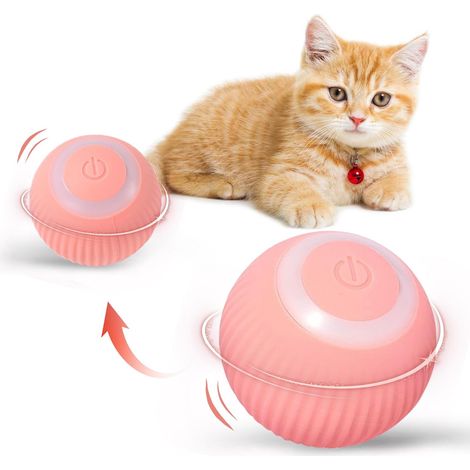 Interactive Cat Toy Ball, Rechargeable Electric Cat Ball with LED Light, Automatic 360 Degree Roller Ball, Intelligent Self-Rolling Toy Ball for Cats (1/5)