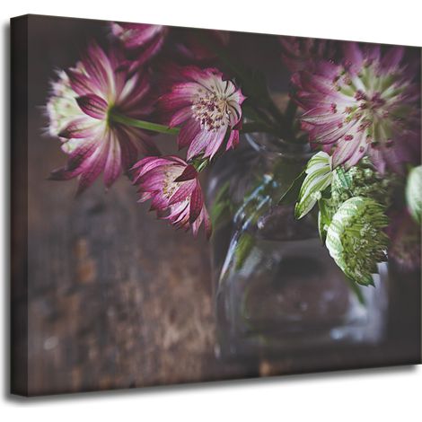 Leinwanddruck Botanik Blumen in einer Vase 50x40cm Blumenstrauß