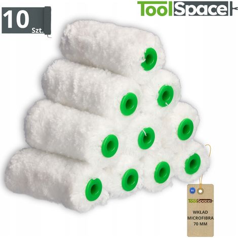Rullo per pittura in microfibra, inserto in microfibra, 11 cm, pittura senza aloni, 10 pezzi (1/5)