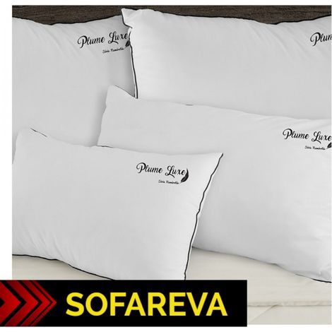 Oreiller Soft Plumes 60x60cm 100% Plumes Enveloppe 100% coton Maintien parfait de la nuque Isothermique et régulation de temperature (1/5)