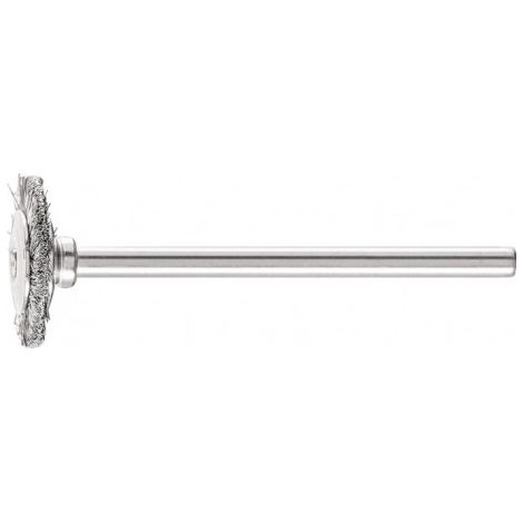 Mini brosse ronde RBU 1602/3 INOX 0.10 D16xB2xL3 mm VA PFERD (Par 10)