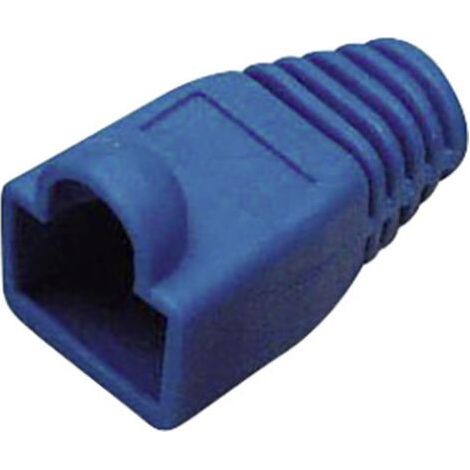 Connectique RJ45 CAT 6A avec passe-câble anti-pliage TRU COMPONENTS 1582539 RJ45 Protection anti-pliure bleu 1 pc(s) S653201 (1/5)