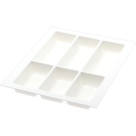 Agoform Besteckeinsatz Classico kürzbar 490x390x50,5mm, Kunststoff weiß