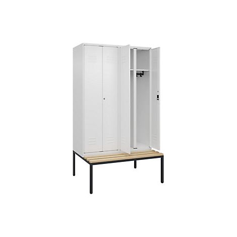 C+P  Armadietto sporco/pulito Classic PLUS con panca  parete