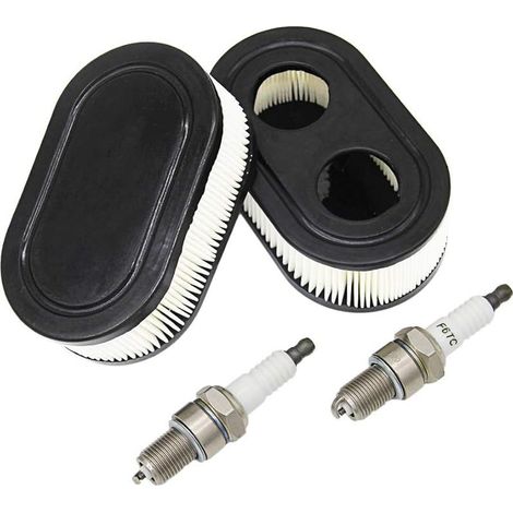 2ST Filtre à air + Bougies d’allumage pour moteurs Briggs & Stratton 550E 550EX Série Eco-Plus 575EX remplace le 798339 798452 593260 093000er 09P0000 Moteur 4247 5432 5432K (1/5)