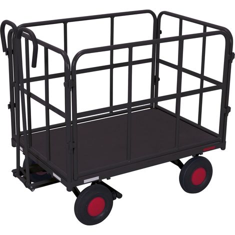 Cordes Handpritschenwagen mit 4 Rohrgitterwänden RAL 7016 (1/3)