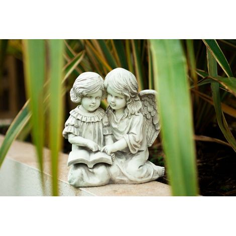 Resin Reading Angel Boy And Girl (1/5)