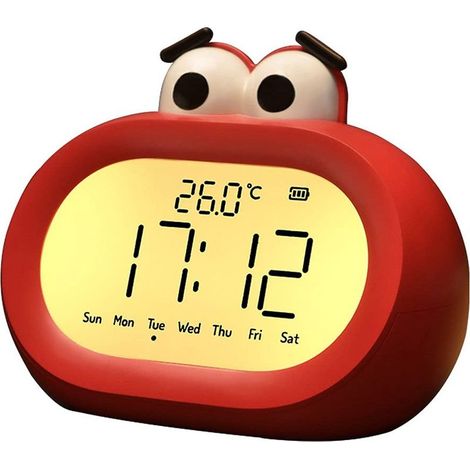 Petit Réveil Intelligent pour Étudiants avec Luminosité Nocturne, Réveil Électronique de Bureau pour Enfants (1/5)
