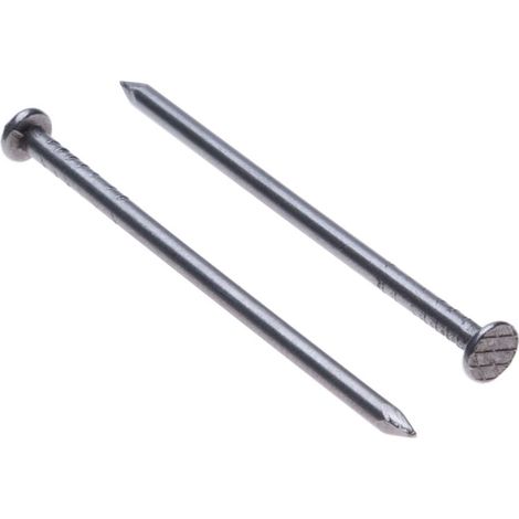 Clous Bois Tête Plate - Lot de 250 - Acier Noir - Fixation Solide - Menuiserie et Bricolage - 50 mm x 1,8 mm (1/5)