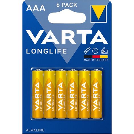 VARTA BATT LONGLIFE ALCALINA MINISTILO BL 6 PZ