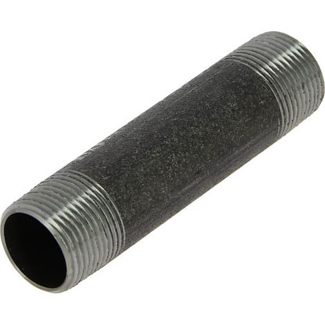 Virfollet – Raccord acier noir 100mm – Filetage conique mâle 3/4 – Pour installation plomberie – Résistant à la corrosion