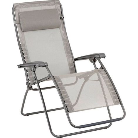 Zero-Gravity-Relaxliege-Garten - Rsxa Clip - Batyline® Iso - Grau Terre - Lafuma Mobilier (1/5)