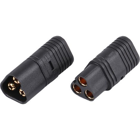 Connecteur MT60 fiche mâle femelle 3 trous noir pour moteur ESC pièce accessoire RC (1/5)