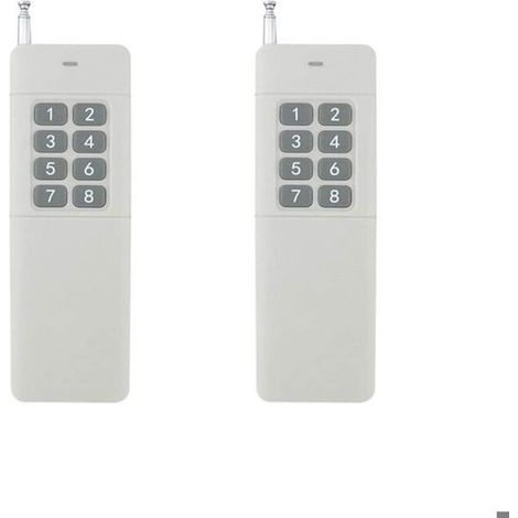 BelleRise - 2PCS 3000 m Longue portée Haute Puissance 4 6 8 12CH RF Télécommande Émetteur 433 MHz Télécommande Universelle Smart Remote Control (1/5)