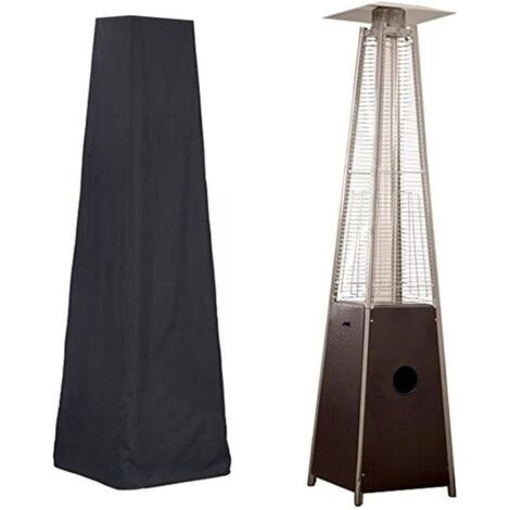 Housse carrée en polyester pour chauffage de terrasse (53 x 61 x 221 cm), imperméable et anti-poussière. (1/4)