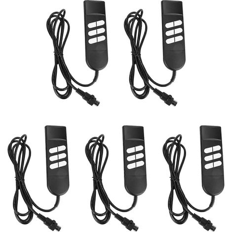 Cinq commandes de fauteuil inclinable électrique, un interrupteur manuel à six boutons et cinq broches, compatible avec les appareils électroménagers, lit/fauteuil réglable. (1/5)