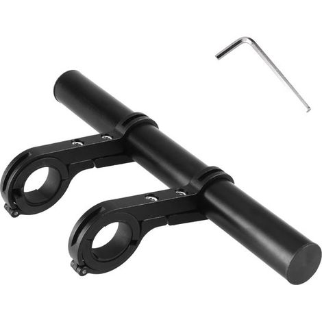 Extensor de manillar de bicicleta de 20 cm, Fácil instalación, 1 pieza, negro, extensión para manillar de bicicleta (1/5)