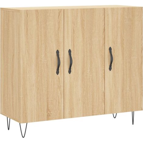 Credenza cassettiera cassettiera mobile contenitore organizer cucina soggiorno soggiorno Sonoma 90 x 34 x 80 cm derivati del legno marrone 020031730