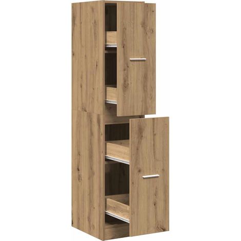 Maison Exclusive - Boticario de roble artesanal 30x41x144,5 cm Ma (1/4)