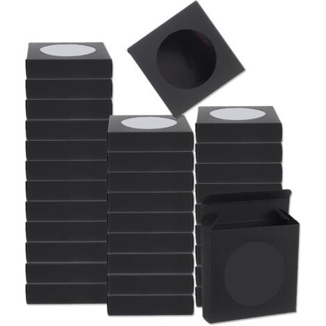 32Pcs Boites D'Emballage Pour Savon 3.9 x 3.9 x 0.9 Inch Boite En Kraft Mini Boite Pour Savon Present Pour Emballage De Patisserie Bonbons Et Presentation (Noir) (1/5)