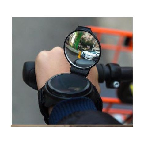Wide-angle bicycle rearview mirror, wristband bicycle rearview mirror, mountain bike road bike rearview mirror (Pack of 1, portable) (1/5)