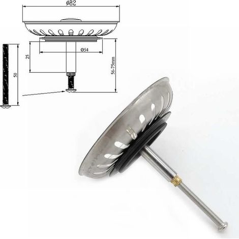 pour Blanco remplacement évier de cuisine crépine bouchon de vidange bassin filtre de vidange