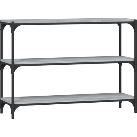 Maison Exclusive - Estantería contrachapada y acero gris Sonoma 1