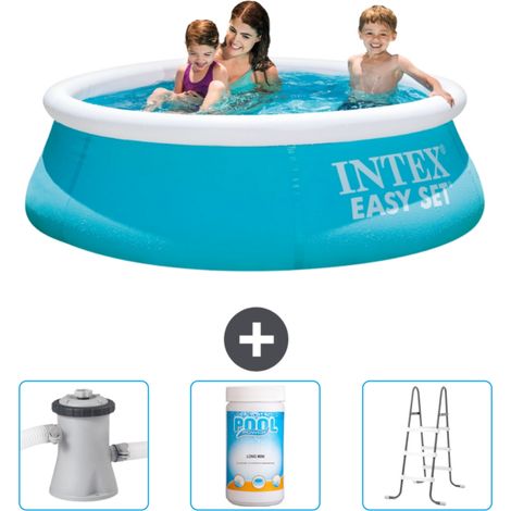 Intex runder aufblasbarer Easy Set-Pool – 183 x 51 cm – Blau – im Lieferumfang enthalten Accessoire CB84