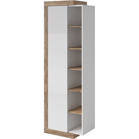 Estantería Balcira 101 , Con puertas, Aglomerado laminado, Número de puertas: 0, Número de cajones: 0, 200x67x40cm (1/4)