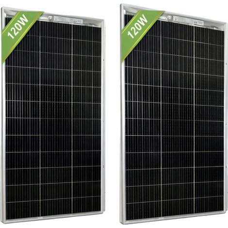Pannello solare ad alta efficienza, design resistente, 2 pannelli da 120 W (1/2)