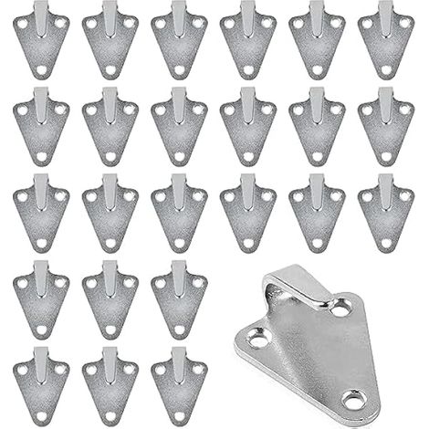 24 Pièces Crochet Filet Remorque Crochets, Filet à 3 Trous, Remorque Crochet, Crochet de Bâche à Trois Trous, Filet à 3 Trous pour Filet de Remorque, Bâche, Sécurité de Chargement (1/4)