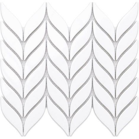 Mosaico in ceramica su rete per bagno o cucina 26.5 cm x 22.5 cm - White Sparrow (1/3)