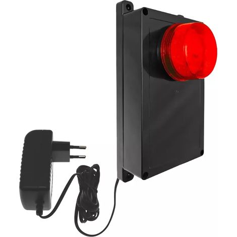 Alerte panne de courant - flash rouge / boîtier noir étanche IP65 / batterie Lithium / Branchez... c'est installé  (1/5)