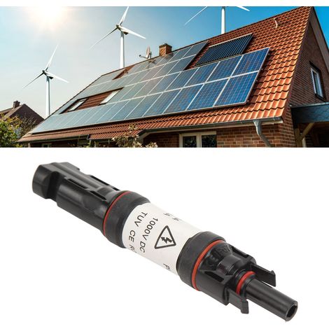 Connecteur mâle/femelle étanche 1000 V 20 A avec fusible, connecteur pour diode photovoltaïque compatible avec diode anti-retour MC4 (1/5)