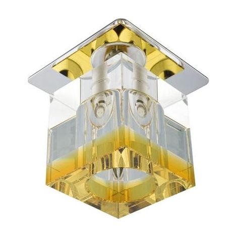 Spot encastré carré chromé cristal G4 20W Candellux
