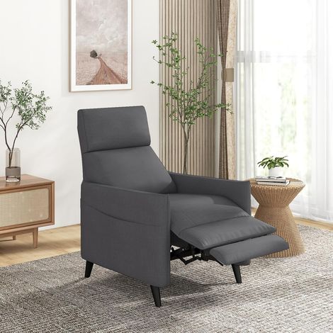 Fauteuil de Relaxation, Fauteuil de Massage avec Dossier et Repose-Pieds ,Charge 120 KG,Gris Foncé (1/5)