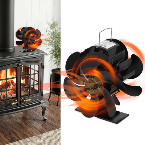 Jiubiaz Ventilateur thermoélectrique bidirectionnel pour cheminée, sans électricité, silencieux ≤ 25 dB (1/5)